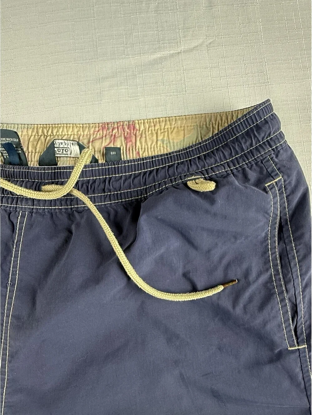 Polo Ralph Lauren Traveler Swim Trunks Men’s Large Navy Blue Mesh Lined Pony